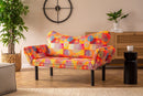 Chatto - Patchwork Mehrfarbiges Zweisitzer-Schlafsofa