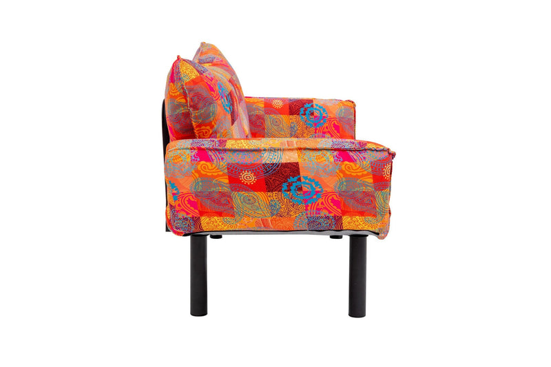 Chatto - Patchwork Mehrfarbiges Zweisitzer-Schlafsofa
