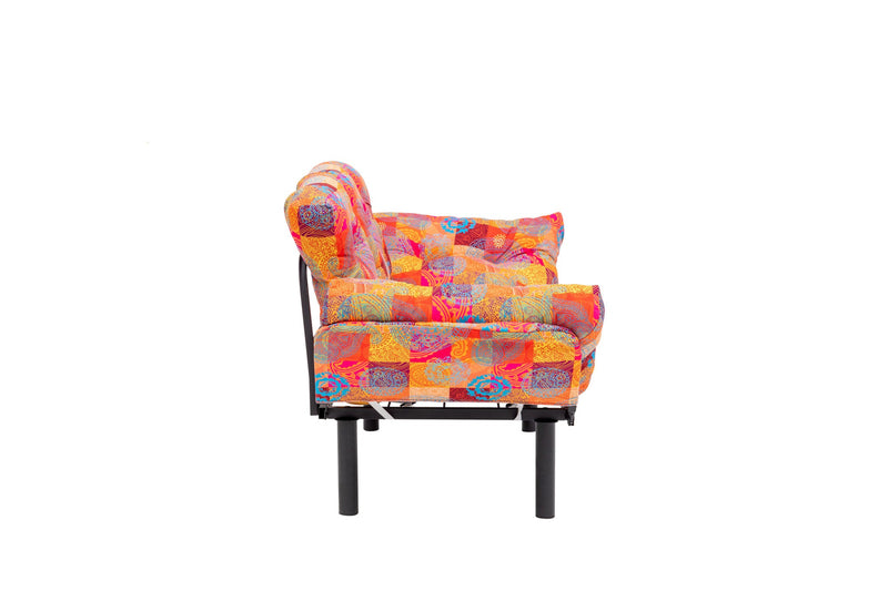 Nitta – Patchwork-Schlafsofa, mehrfarbig, 2-Sitzer