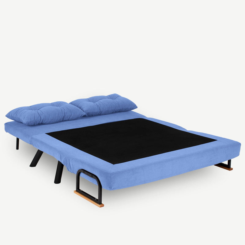 Sando 2-Sitzer Blaues Zweisitzer-Schlafsofa