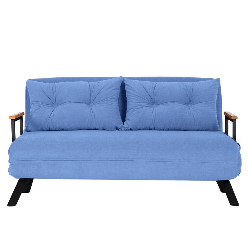 Sando 2-Sitzer Blaues Zweisitzer-Schlafsofa