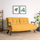 Sando 2-Sitzer Senfgelbes Zweisitzer-Schlafsofa