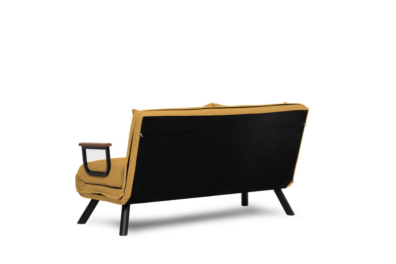 Sando 2-Sitzer Senfgelbes Zweisitzer-Schlafsofa