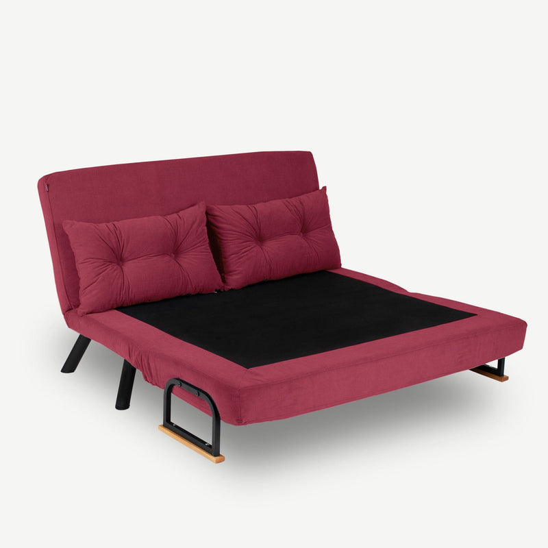 Sando 2-Sitzer Kastanienbraunes Zweisitzer-Schlafsofa