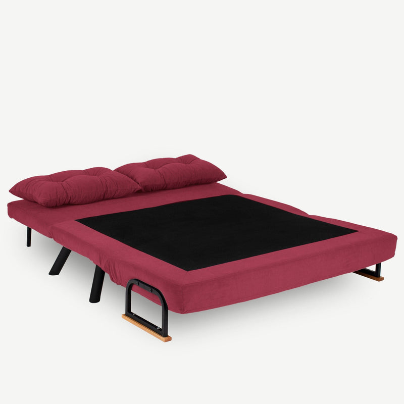 Sando 2-Sitzer Kastanienbraunes Zweisitzer-Schlafsofa