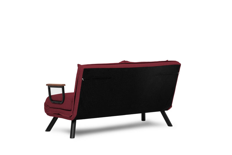 Sando 2-Sitzer Kastanienbraunes Zweisitzer-Schlafsofa
