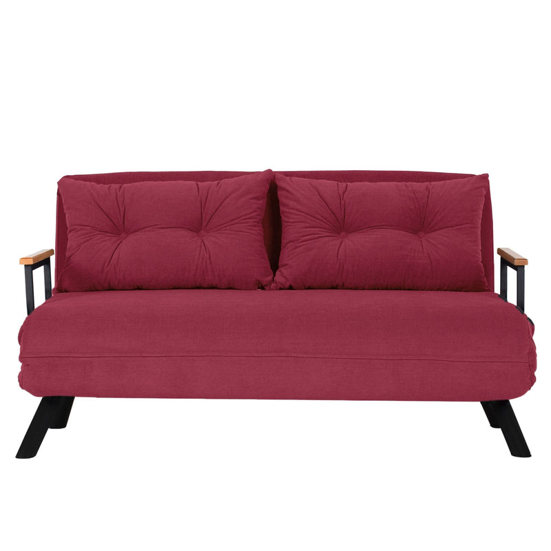 Sando 2-Sitzer Kastanienbraunes Zweisitzer-Schlafsofa