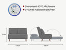Klappbares 2-Sitzer-Schlafsofa in Dunkelgrau