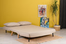 Klappbarer 2-Sitzer - Cremefarbenes Zweisitzer-Schlafsofa
