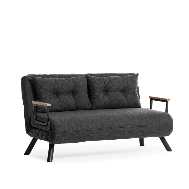 Sando 2-Sitzer Dunkelgraues Zweisitzer-Schlafsofa