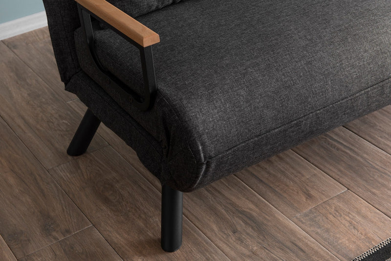 Sando 2-Sitzer Dunkelgraues Zweisitzer-Schlafsofa