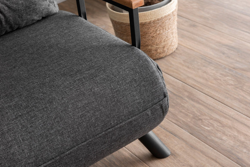 Sando 2-Sitzer Dunkelgraues Zweisitzer-Schlafsofa