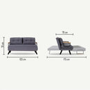 Sando v2 2-Sitzer Creme Zweisitzer-Schlafsofa