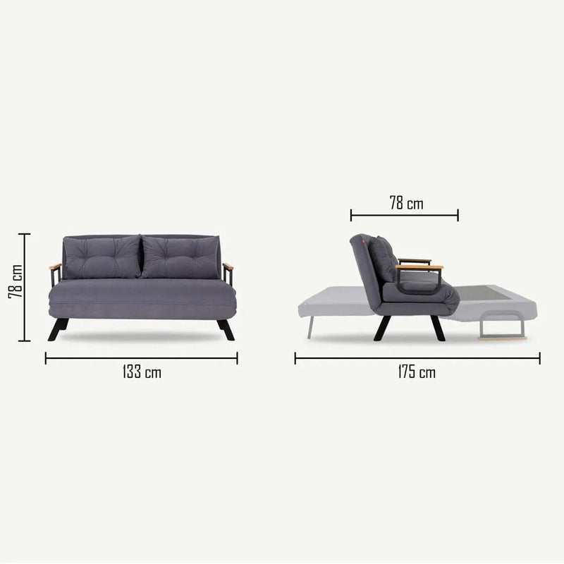 Sando v2 2-Sitzer Creme Zweisitzer-Schlafsofa