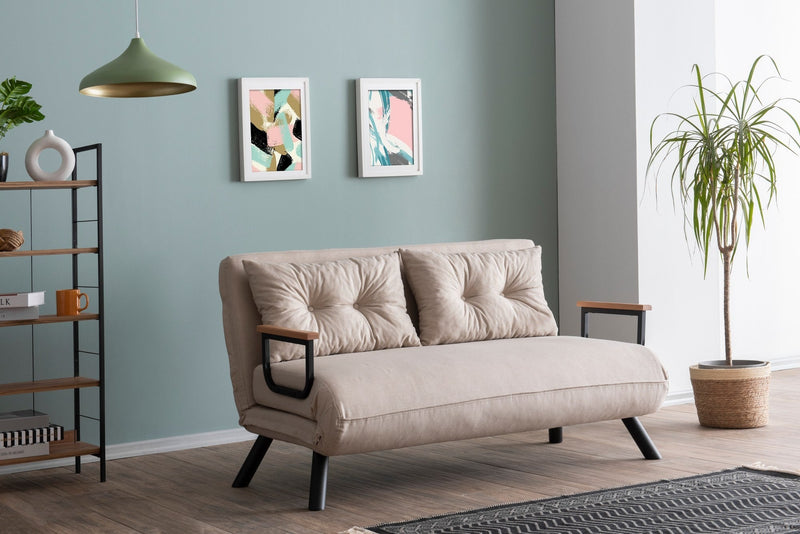 Sando v2 2-Sitzer Creme Zweisitzer-Schlafsofa