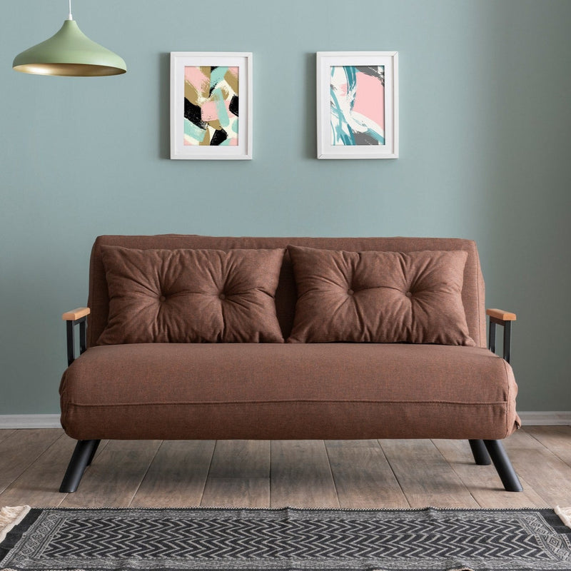 Sando 2-Sitzer Hellbraunes Zweisitzer-Schlafsofa