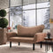 Chatto Hellbraunes Zweisitzer-Schlafsofa