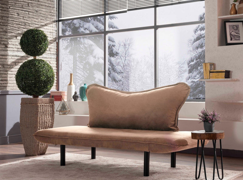 Chatto Hellbraunes Zweisitzer-Schlafsofa