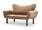 Chatto Hellbraunes Zweisitzer-Schlafsofa