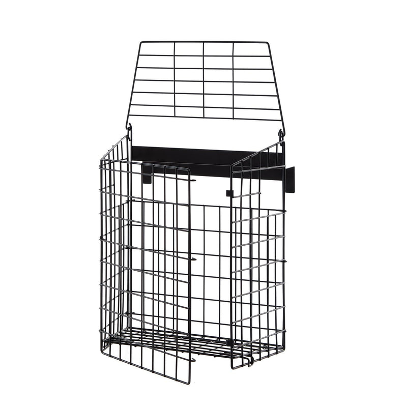 Black Letterbox Cage No Screws Needed Door Mail Box Post Letter Catcher