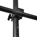Black Floor to Ceiling Double Telescopic Wardrobe Organiser – 2 Tier Hanging Clothes Rack
