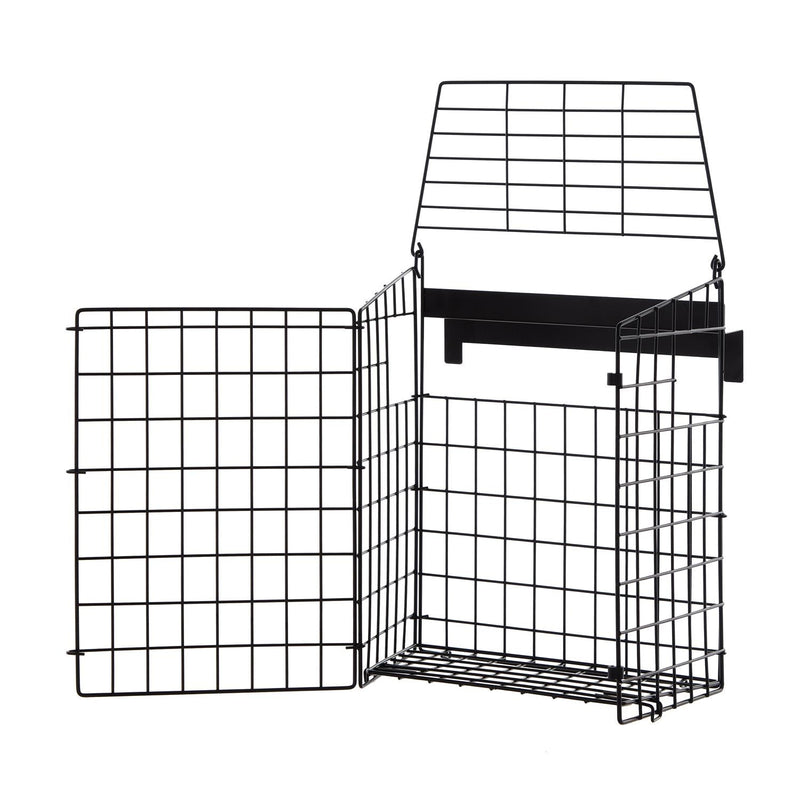 Black Letterbox Cage No Screws Needed Door Mail Box Post Letter Catcher