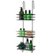 3-Tier Non-Rust Hanging Shower Caddy – Black Bathroom Organiser Rack for Shower Screen or Door