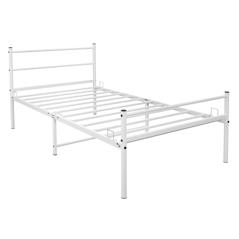Single Metal Bed Frame Extra Strong Stylish Modern Bedroom Storage Sturdy Design