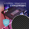 Gaming Desk Carbon Fibre Finish Black 80cm Cup Holder, Headphone Hook