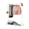 White Garment Rack Clothes Rail Stand with Shoe Shelf – Adjustable Feet and Anti-Slip Bar Ends