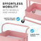 3‑Tier Pink Storage Trolley on Wheels – Versatile Organiser for Kitchen, Bathroom, Office or Bedroom