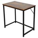 Rustic Brown Small Computer Desk 80cm – Compact Home Office, Gaming & Study Table