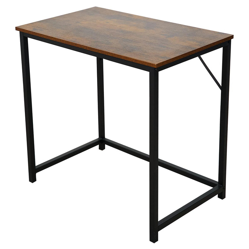 Rustic Brown Small Computer Desk 80cm – Compact Home Office, Gaming & Study Table