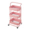 3‑Tier Pink Storage Trolley on Wheels – Versatile Organiser for Kitchen, Bathroom, Office or Bedroom