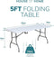 HHeavy Duty 5ft Folding Table – Portable Plastic Banquet & Camping BBQ Table