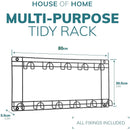 Two Tier Tool Holder with 11 Hooks – Black Powder Coated Wall Rack