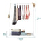 White Garment Rack Clothes Rail Stand with Shoe Shelf – Adjustable Feet and Anti-Slip Bar Ends