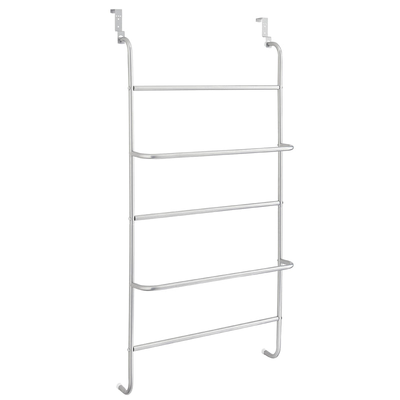 5 Tier Over Door Towel Rail – Powder Coated Clothes Airer with Non-Slip Feet