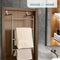 4 Tier Over Door Towel Rail in Silver – Clothes Hanging Rack with Non-Slip Feet