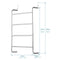 4 Tier Over Door Towel Rail in Silver – Clothes Hanging Rack with Non-Slip Feet