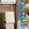 4 Tier Over Door Towel Rail in Silver – Clothes Hanging Rack with Non-Slip Feet