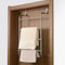 4 Tier Over Door Towel Rail in Silver – Clothes Hanging Rack with Non-Slip Feet