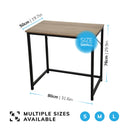 Grey Small Computer Desk 80cm – Compact Home Office, Gaming & Study Table