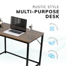 Rustic Brown Small Computer Desk 80cm – Compact Home Office, Gaming & Study Table
