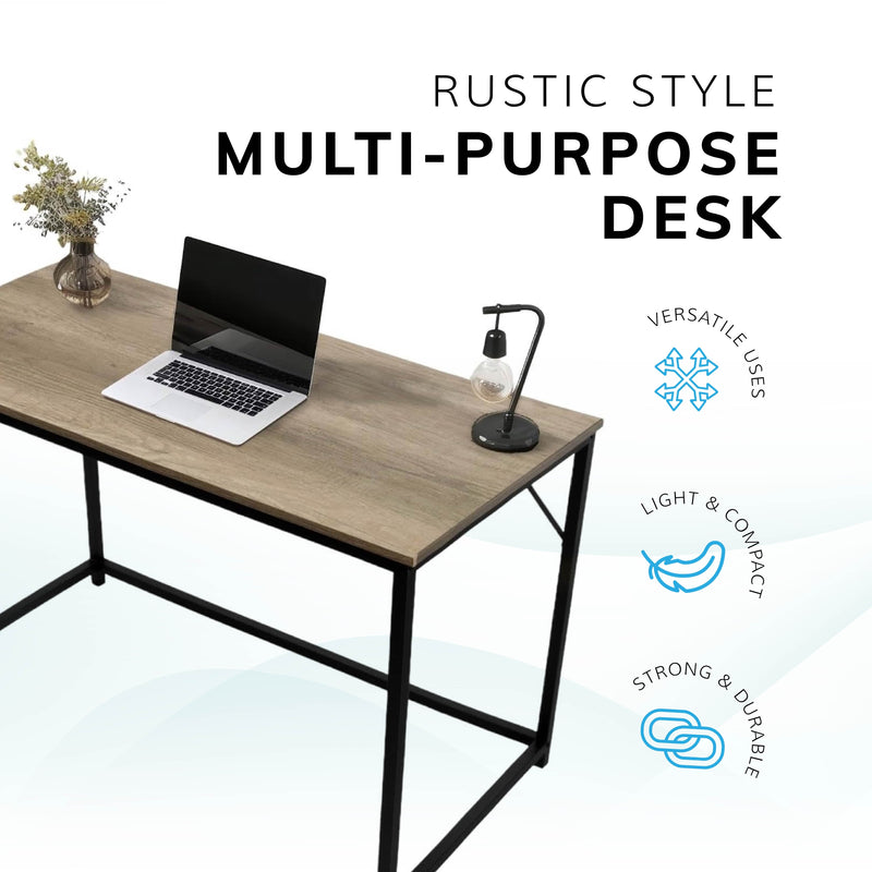 Light Brown Computer Desk 100cm – Home Office, Gaming & Study Table