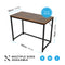 Rustic Brown Computer Desk 120cm – Large Home Office, Gaming & Study Table with Black Frame