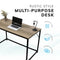 Light Brown Computer Desk 120cm – Large Home Office, Gaming & Study Table with Black Frame