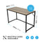 Light Brown Computer Desk 120cm – Large Home Office, Gaming & Study Table with Black Frame