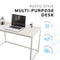 White Computer Desk 120cm – Large Home Office, Gaming & Study Table with White Frame