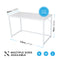 White Computer Desk 120cm – Large Home Office, Gaming & Study Table with White Frame